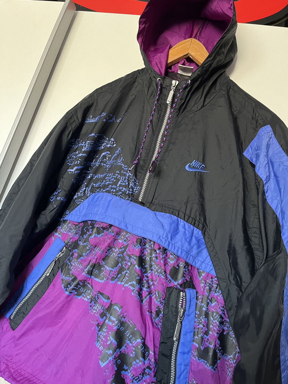 Nike × Vintage Vintage 1980 Nike 1/2 Zip Up Anorak Jacket Parachute Opium x Size US S / EU 44-46 / 1 - 2 Thumbnail