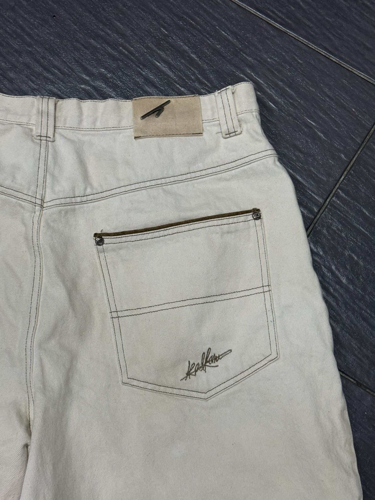 Karl Kani LIGHT BROWN KARL KANI SKATEBOARDING DENIM SHORT Size US 37 - 5 Thumbnail