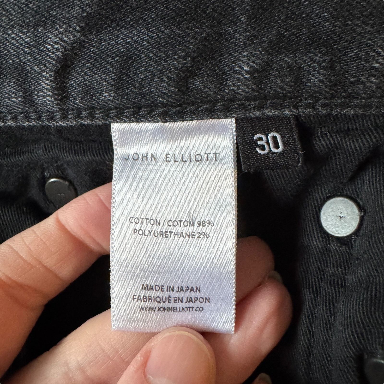 John Elliott John Elliott Charcoal Grey Wash Skinny Distressed Jeans Size US 30 / EU 46 - 8 Thumbnail