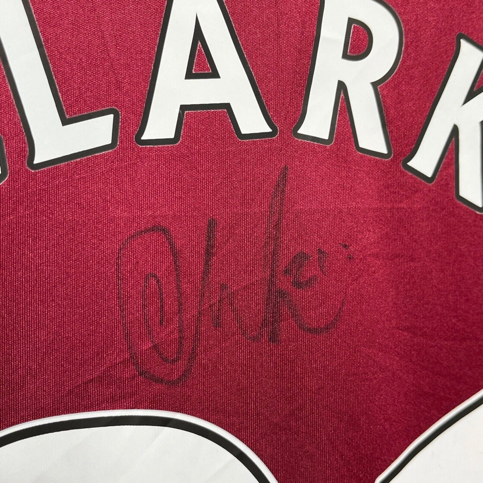 Macron Aston Villa FC 2012 Signed Clark #21 Home Macron Jersey M Size US M / EU 48-50 / 2 - 5 Thumbnail