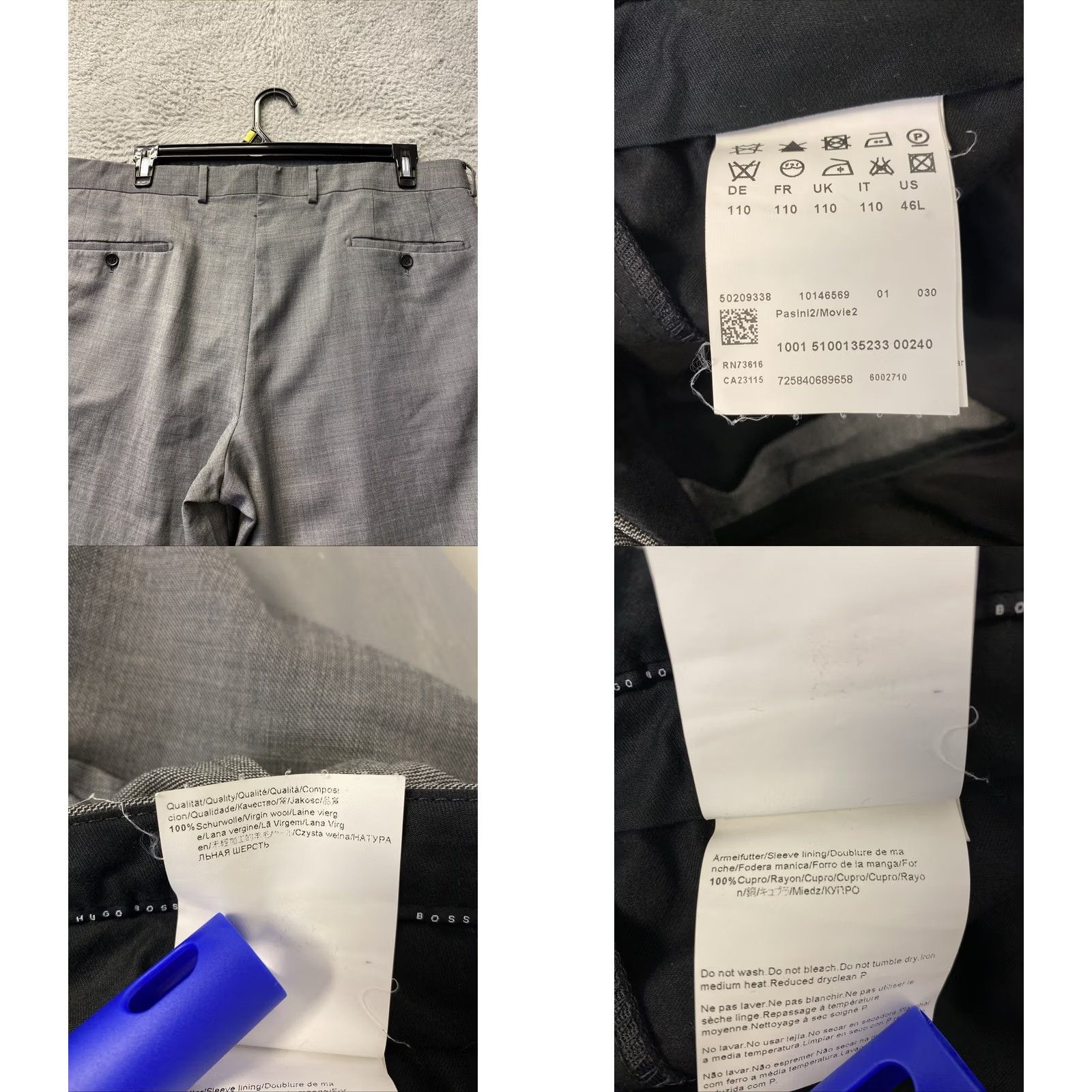 Hugo Boss Hugo Boss Dress Pants Mens 38 X 34 Gray /0742 Slim Straight Flat Front Zipper 34 Inseam Regular Size Type Men 0742 Size US 38 / EU 54 - 8 Thumbnail
