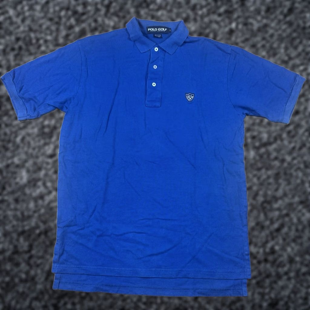 Ralph Lauren VINTAGE Polo Ralph Lauren Golf Shirt Mens Medium Blue Crest Short Sleeve Size US M / EU 48-50 / 2 - 1 Thumbnail