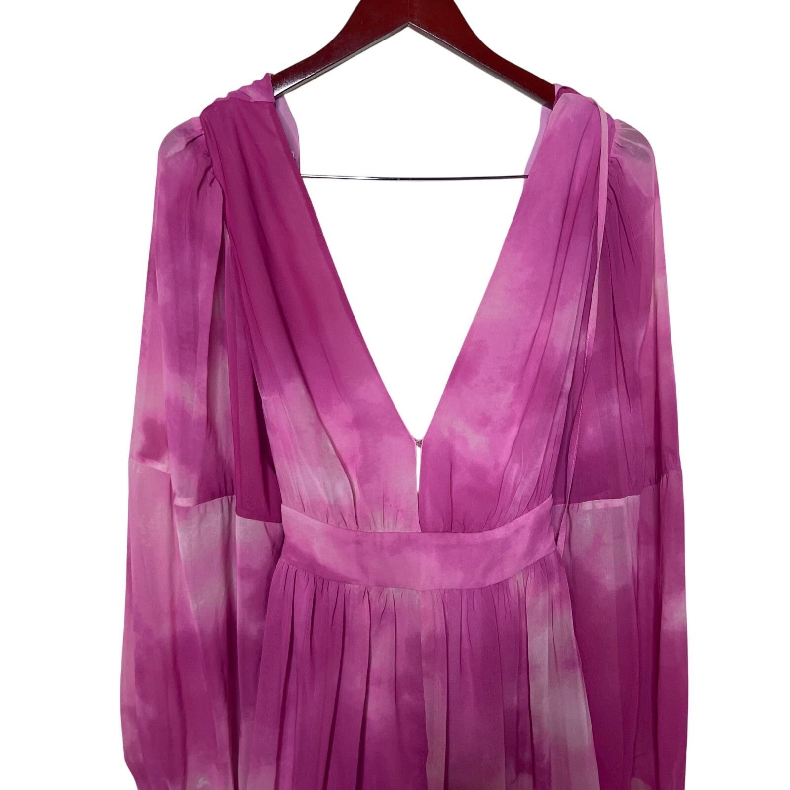 Other TOCCIN X RTR Pink Tie Dye Lightweight open back Romper sz 10 Size 32" / US 10 / IT 46 - 4 Thumbnail