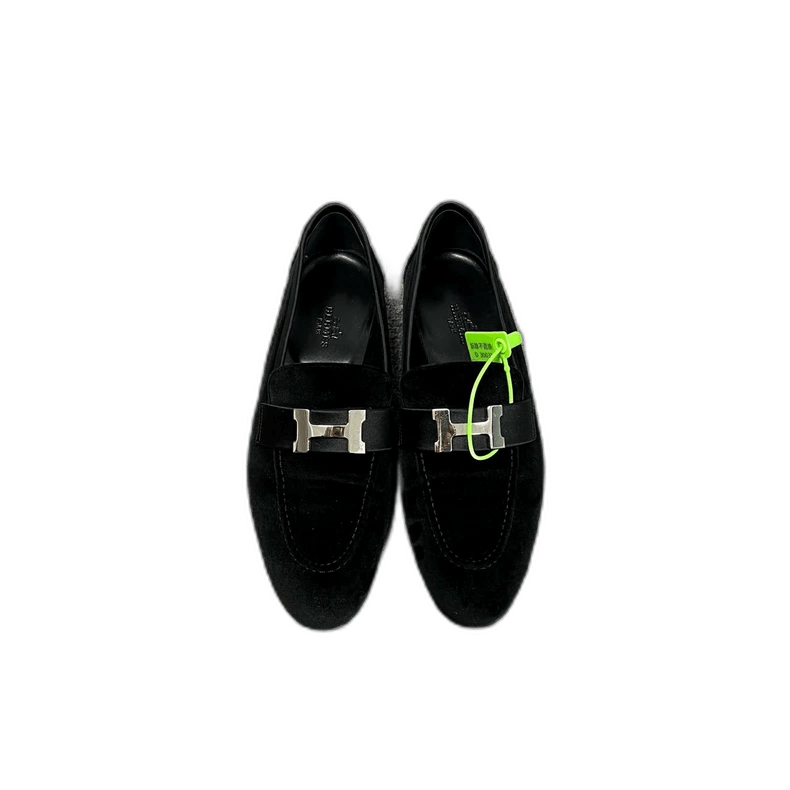 Hermes Hermes Classic Black Velvet Loafers Size 36-2506 Size US 6 / IT 36 - 1 Thumbnail