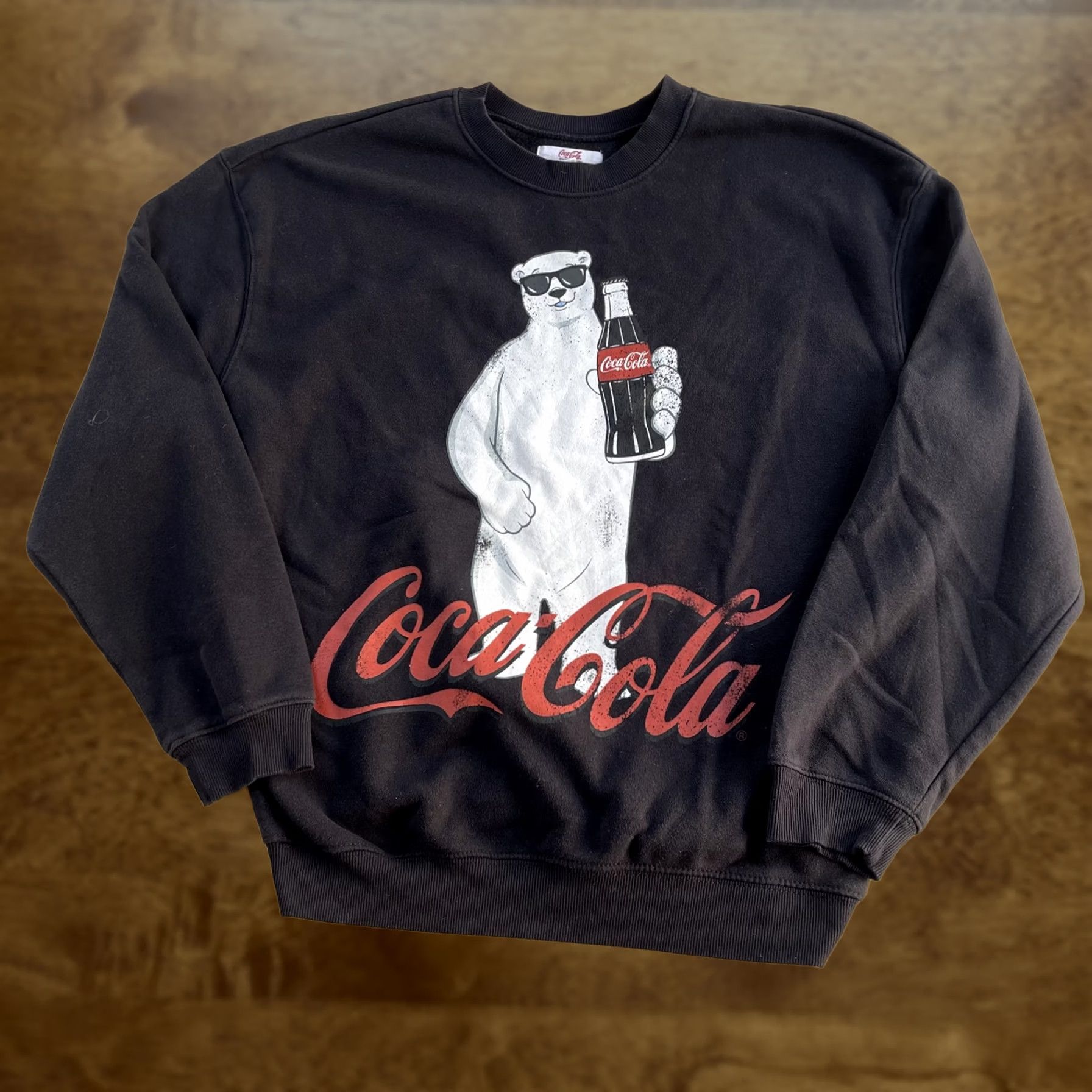 Vintage Coca-Cola Sweatshirt Mens Small Black Fleece Polar Bear Graphic Logo Pullover Size US S / EU 44-46 / 1 - 1 Thumbnail