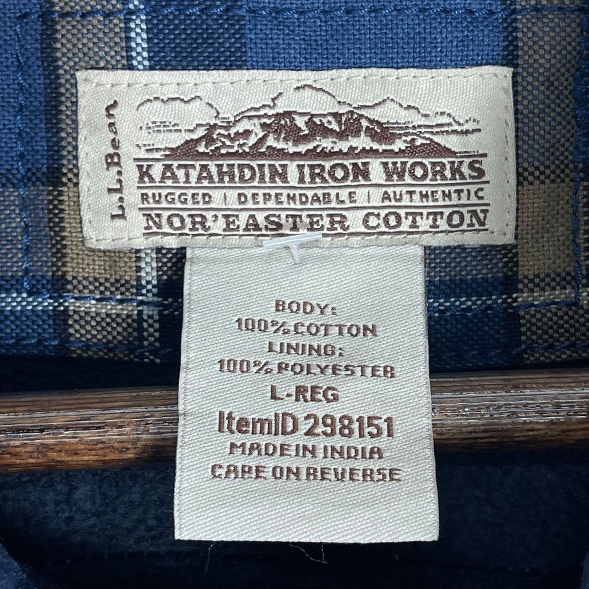L.L. Bean Vintage L.L. Bean Katahdin Iron Works Flannel Shirt Jacket Size US L / EU 52-54 / 3 - 10 Thumbnail