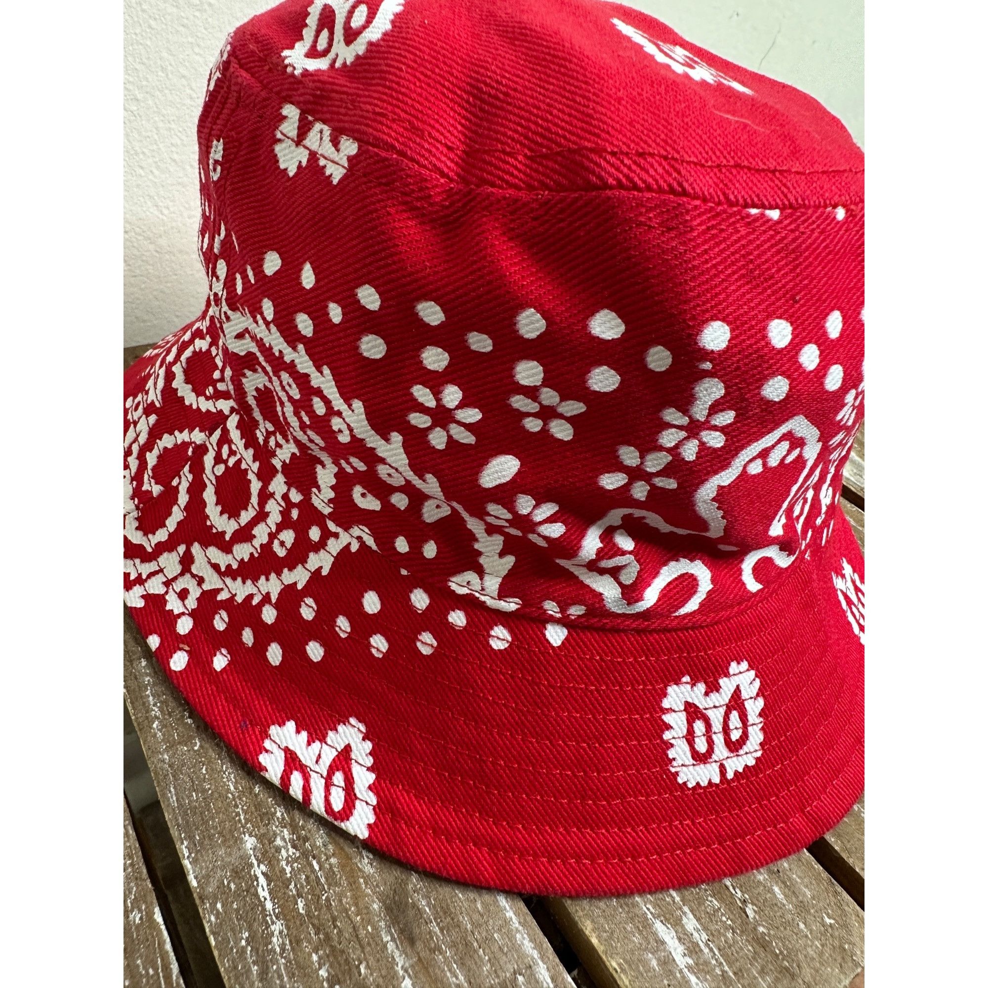 Rhude Rhude Red Paisley Rhepurposed Bucket Hat Size ONE SIZE - 3 Thumbnail