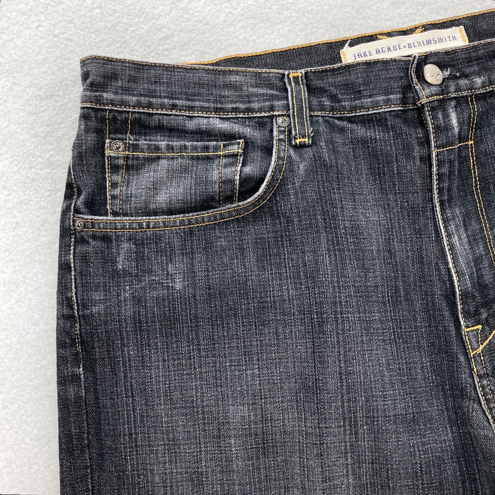 Denime Agave The Fortyniner Jeans Mens 40x33 Straight Fit Loose Comfort Relaxed Denim Black Diablo Negro Size US 40 / EU 56 - 3 Thumbnail
