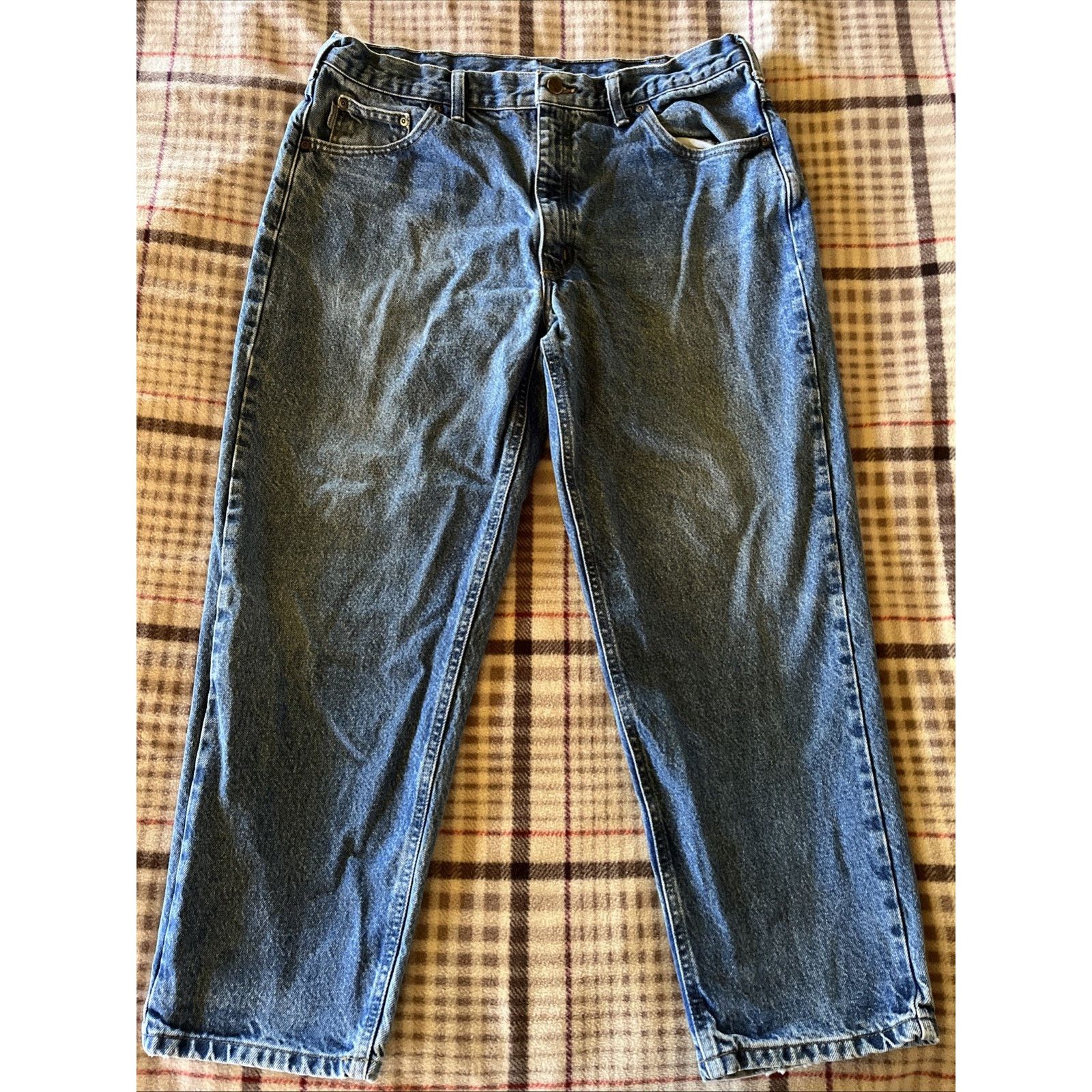 Carhartt Carhartt Jeans Men’s 35x27 Relaxed Fit Denim Blue Med Wash Size US 35 - 7 Thumbnail
