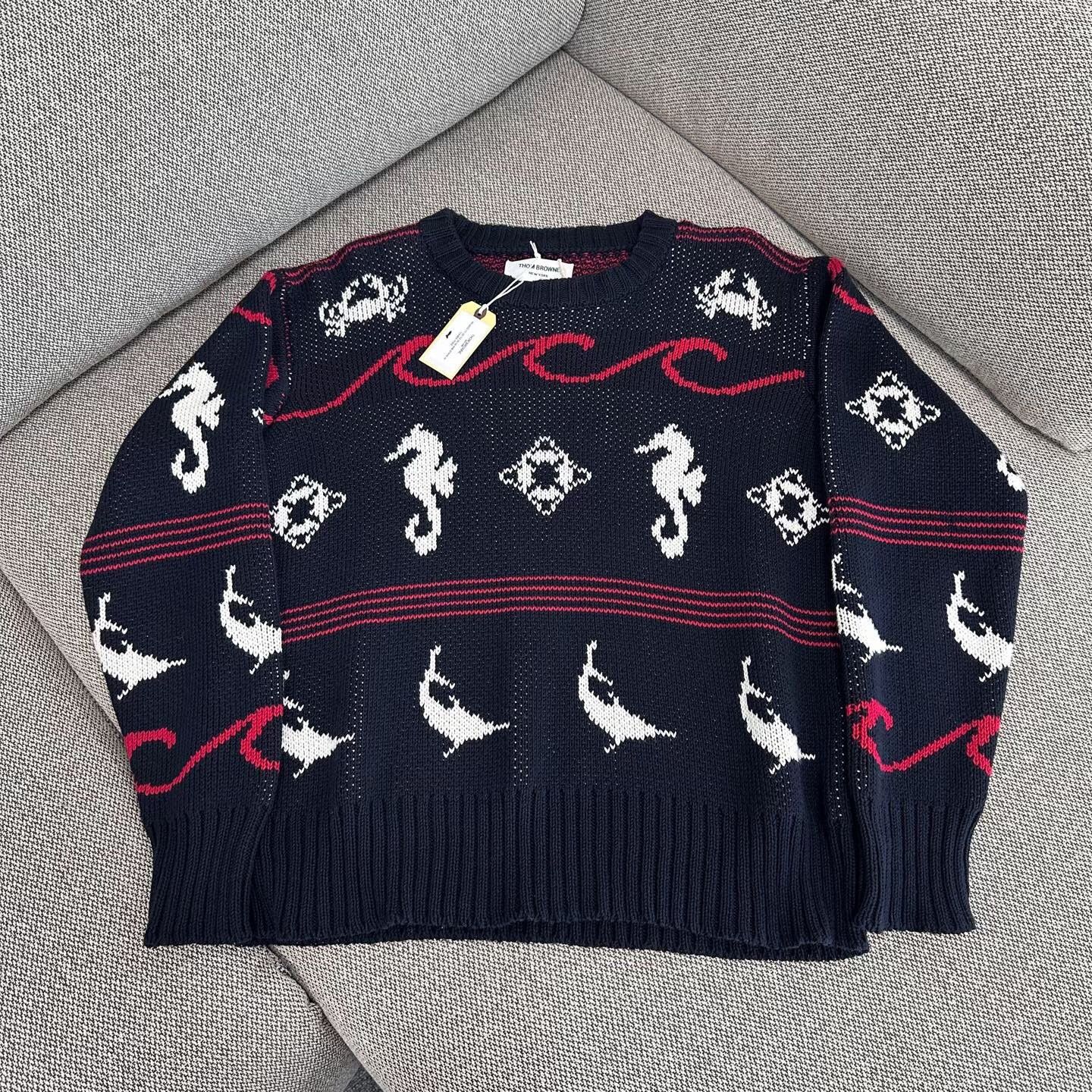 Thom Browne Thom Browne Knit Graphic Brown Sweater xs Men Size US XS / EU 42 / 0 - 1 Thumbnail