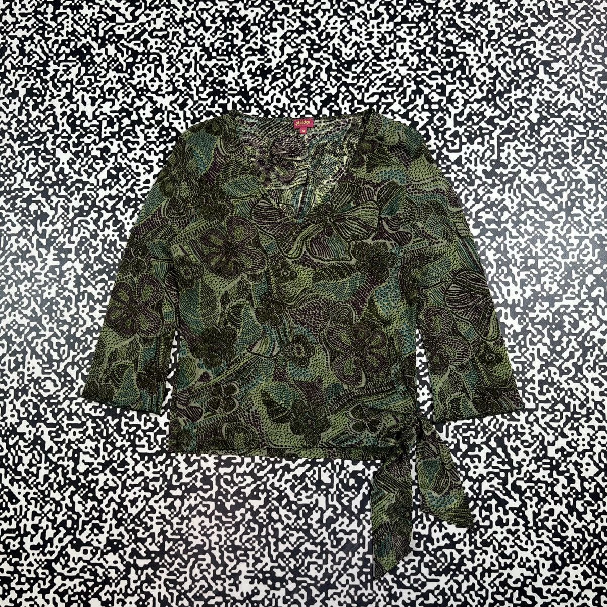 Japanese Brand Vintage Y2K Japanese Floral Mesh Longsleeve Retro 90s Style Size M / US 6-8 / IT 42-44 - 4 Thumbnail