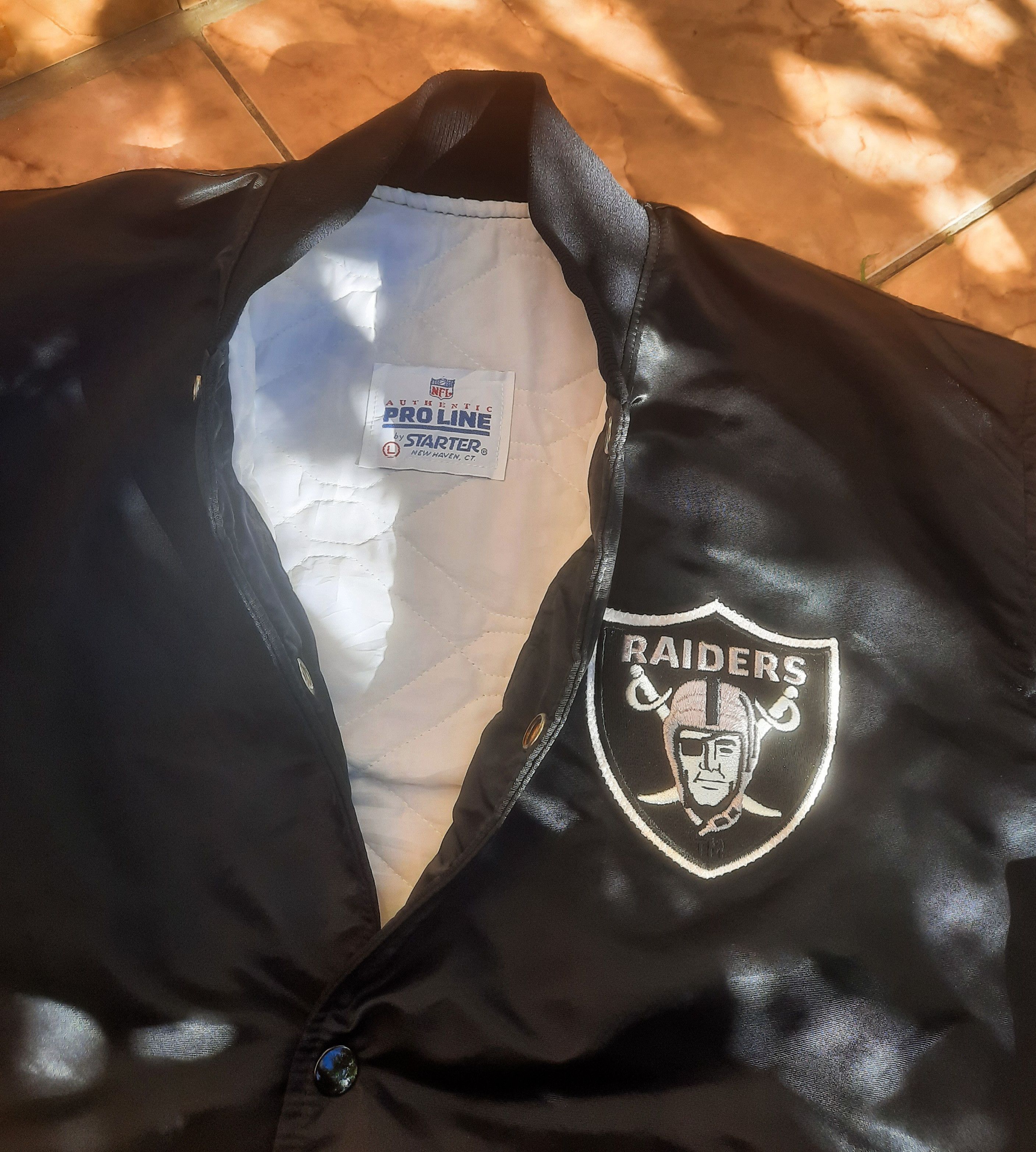 NFL × Starter × Vintage RAIDERS STARTER SATIN BOMBER JACKET Size US L / EU 52-54 / 3 - 3 Thumbnail
