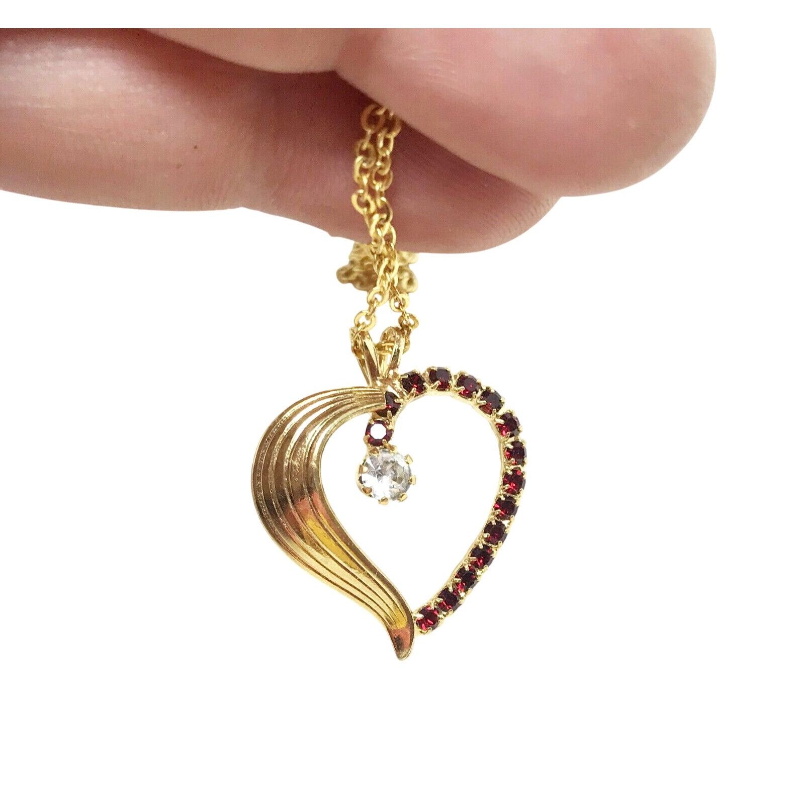 Other Heart Pendant on thin chain Gold Plate Heart Necklace with Size ONE SIZE - 3 Thumbnail