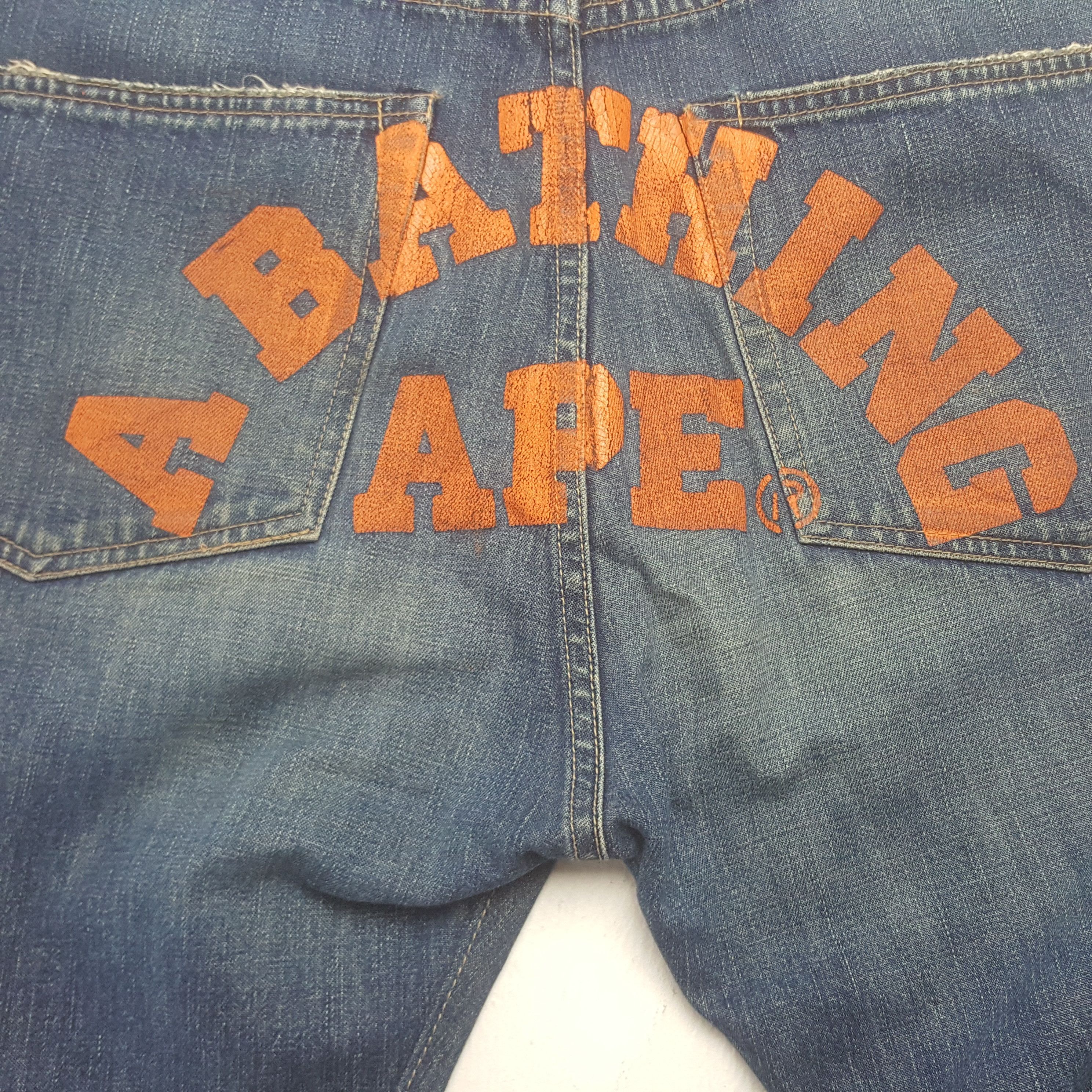 Bape Vintage A Bathing Ape Denim Jeans Size US 36 / EU 52 - 14 Thumbnail