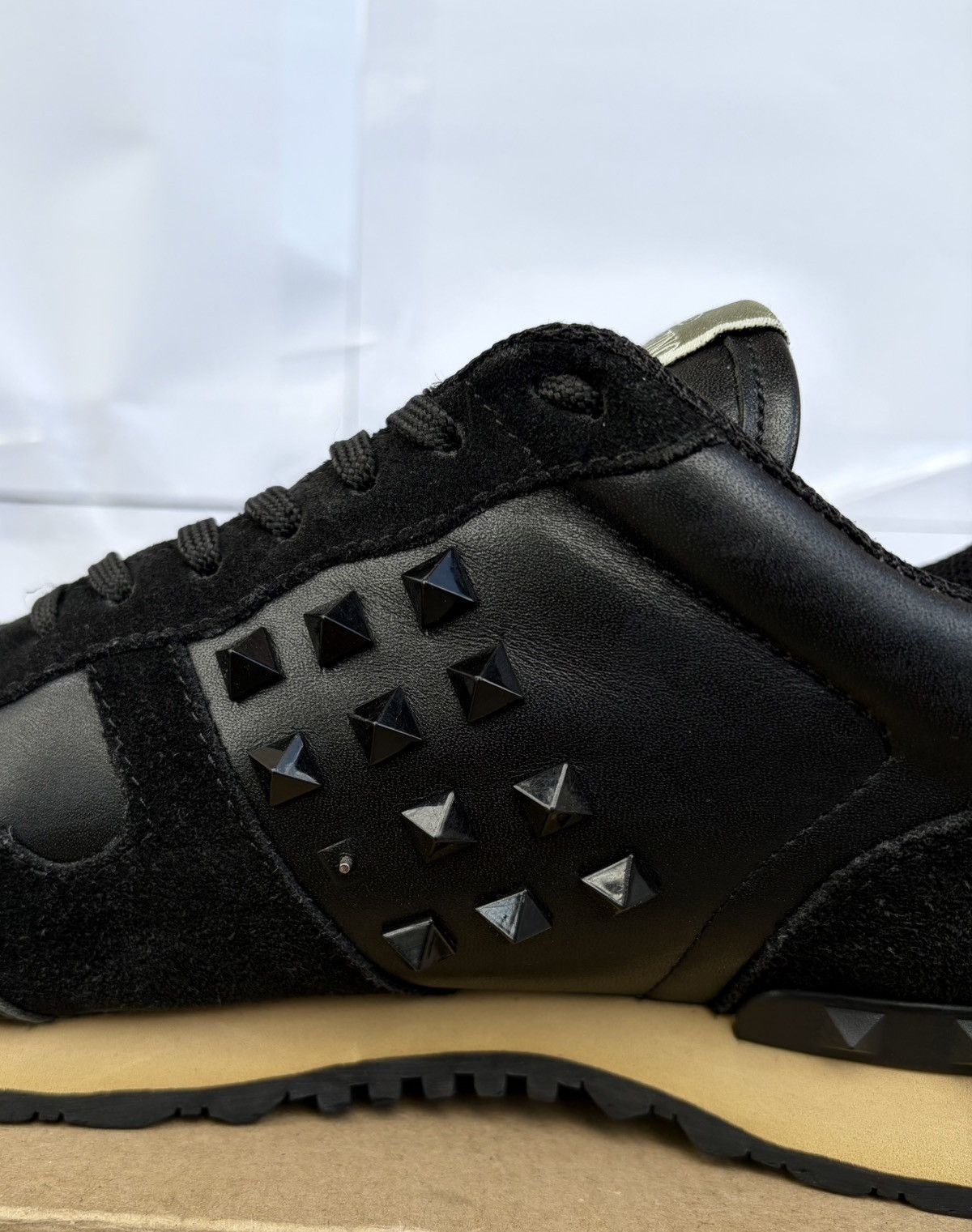 Valentino Valentino Garavani Rockstud Rockrunners Black Sneakers Size US 11 / EU 44 - 12 Thumbnail