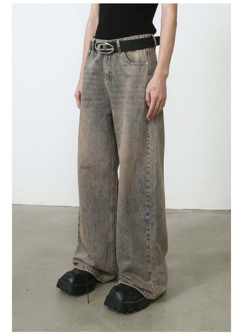 Japanese Brand × Jean American style washed distressed vintage men's loose jeans Size US 32 / EU 48 - 4 Thumbnail