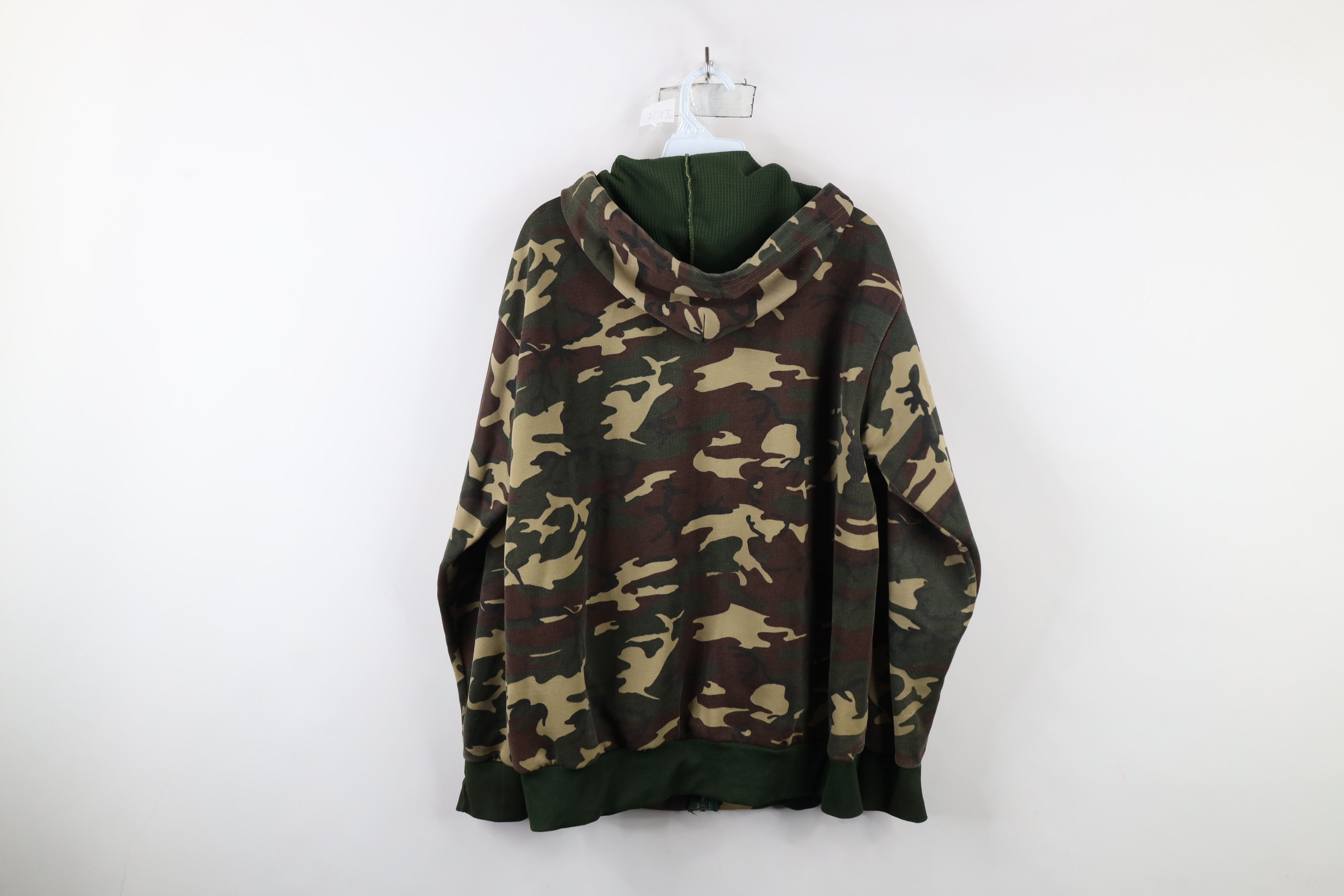 Vintage Vintage 70s Streetwear Camouflage Lined Zip Hoodie USA Size US XL / EU 56 / 4 - 11 Thumbnail