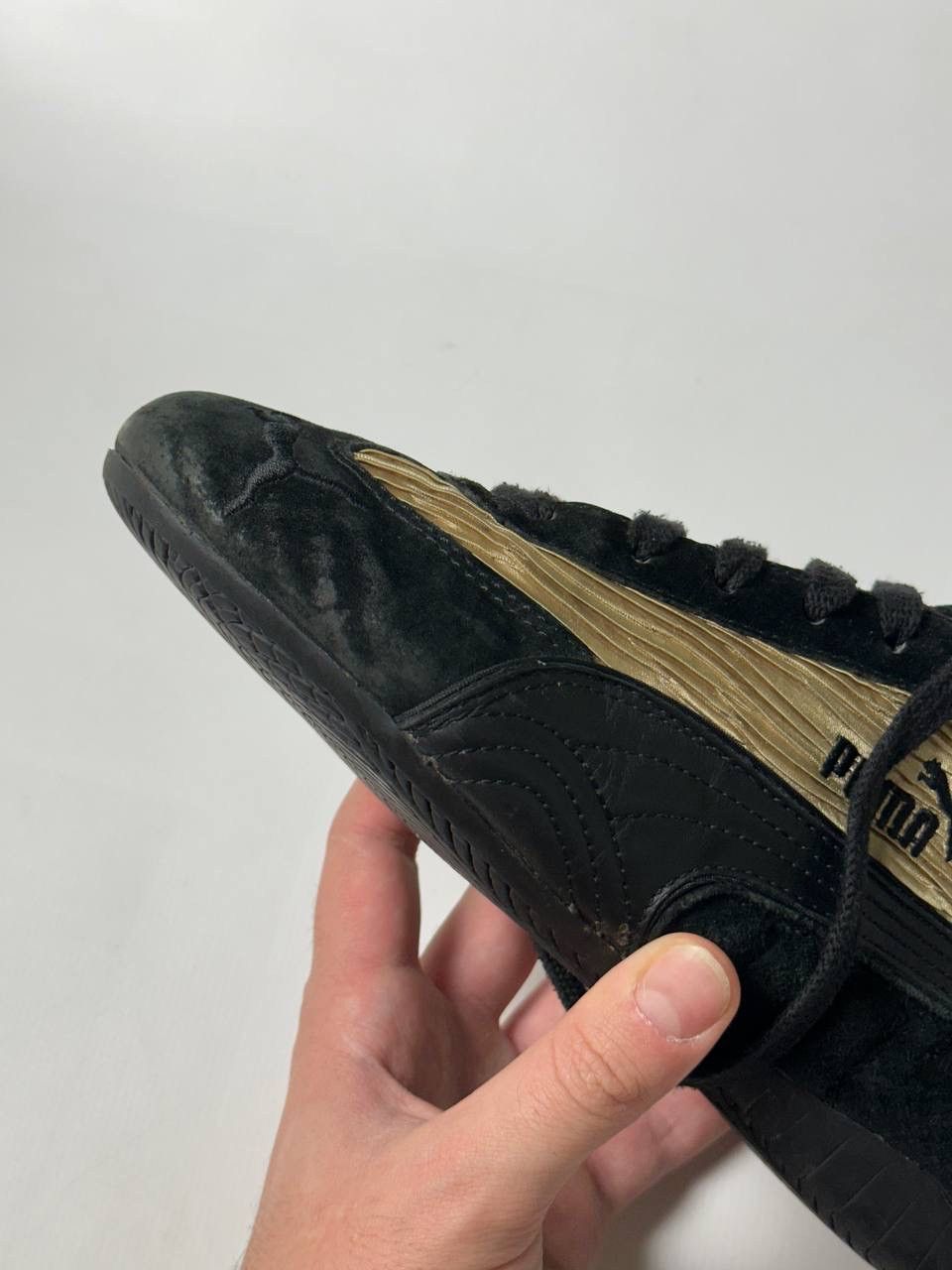 Puma Vintage Rare Puma Speed Cat 00s Shoes Gold/Black Size US 8.5 / IT 38.5 - 14 Thumbnail