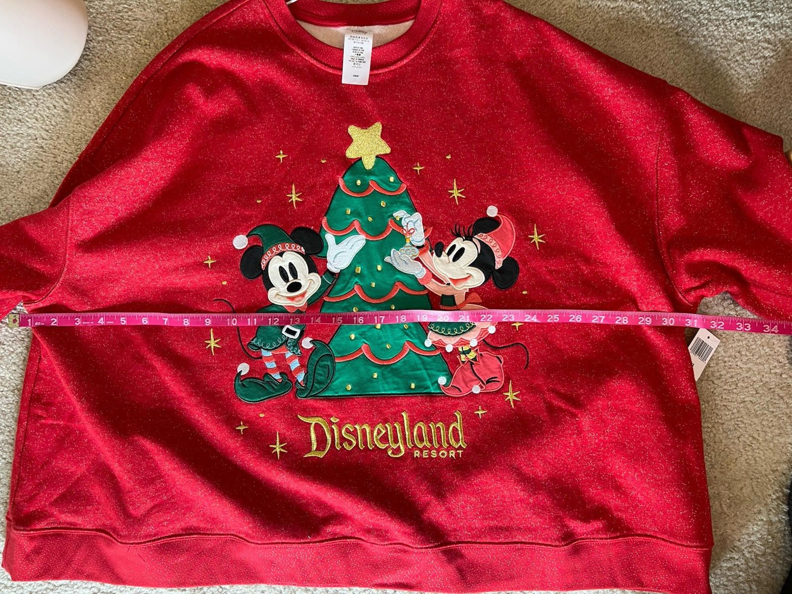 Disney NWT Disneyland Resorts Christmas Sweatshirt 3XL Embroidered Size ONE SIZE - 6 Thumbnail