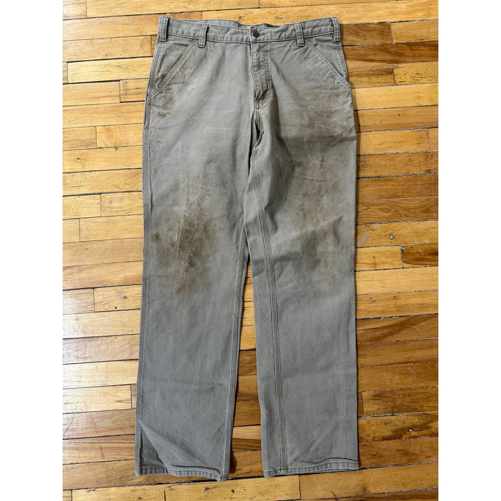 Vintage Carhartt Relaxed Fit Canvas Work Wear Carpenter Pants 36W Size US 36 / EU 52 - 1 Thumbnail