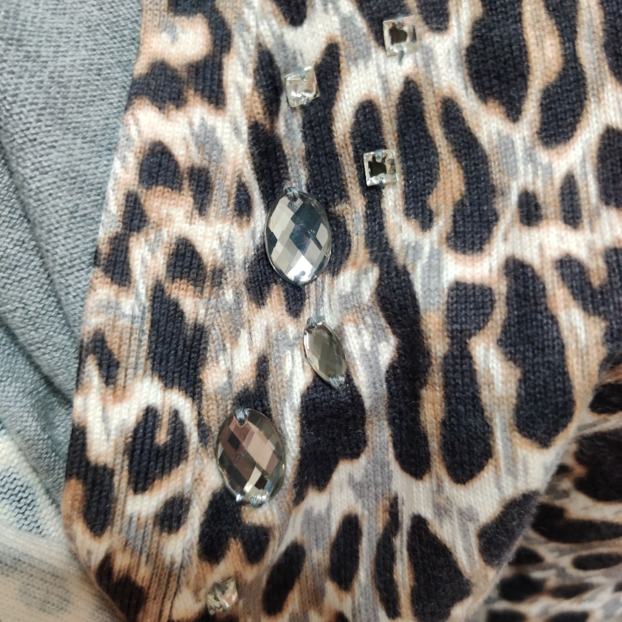 Chicos Chicos 1 M Leopard Print Cardigan Long Sleeve Rhinestone But Size M / US 6-8 / IT 42-44 - 5 Thumbnail