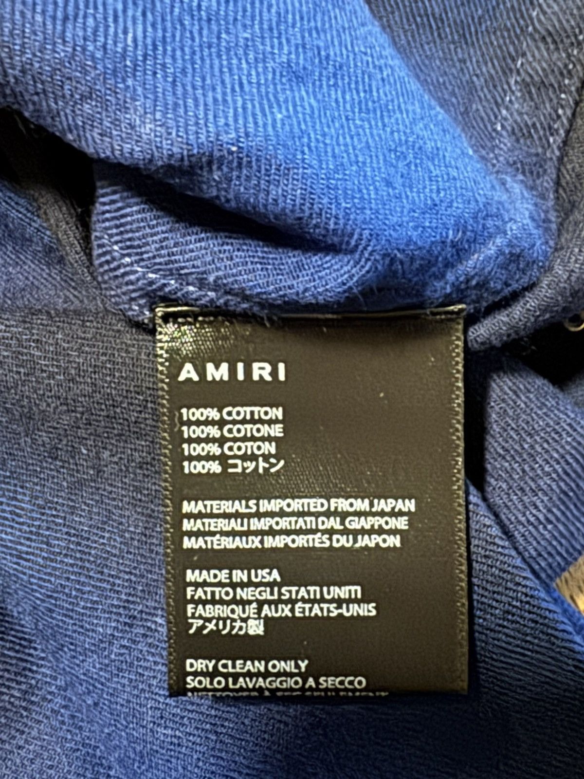 Amiri Amiri Crystal Painter Blue Flannel Shirt Size US S / EU 44-46 / 1 - 9 Thumbnail