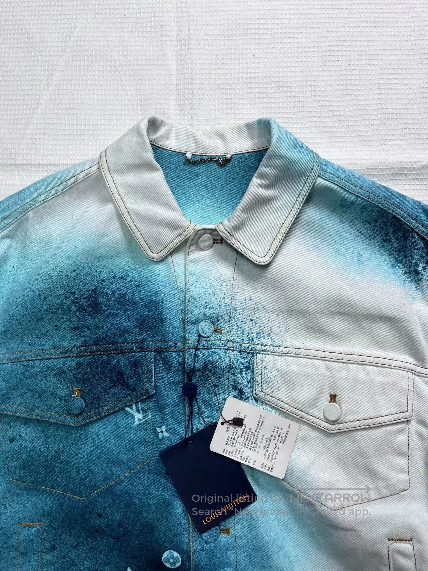 Louis Vuitton Louis Vuitton Spray-Painted Denim Jacket. Size US M / EU 48-50 / 2 - 2 Thumbnail