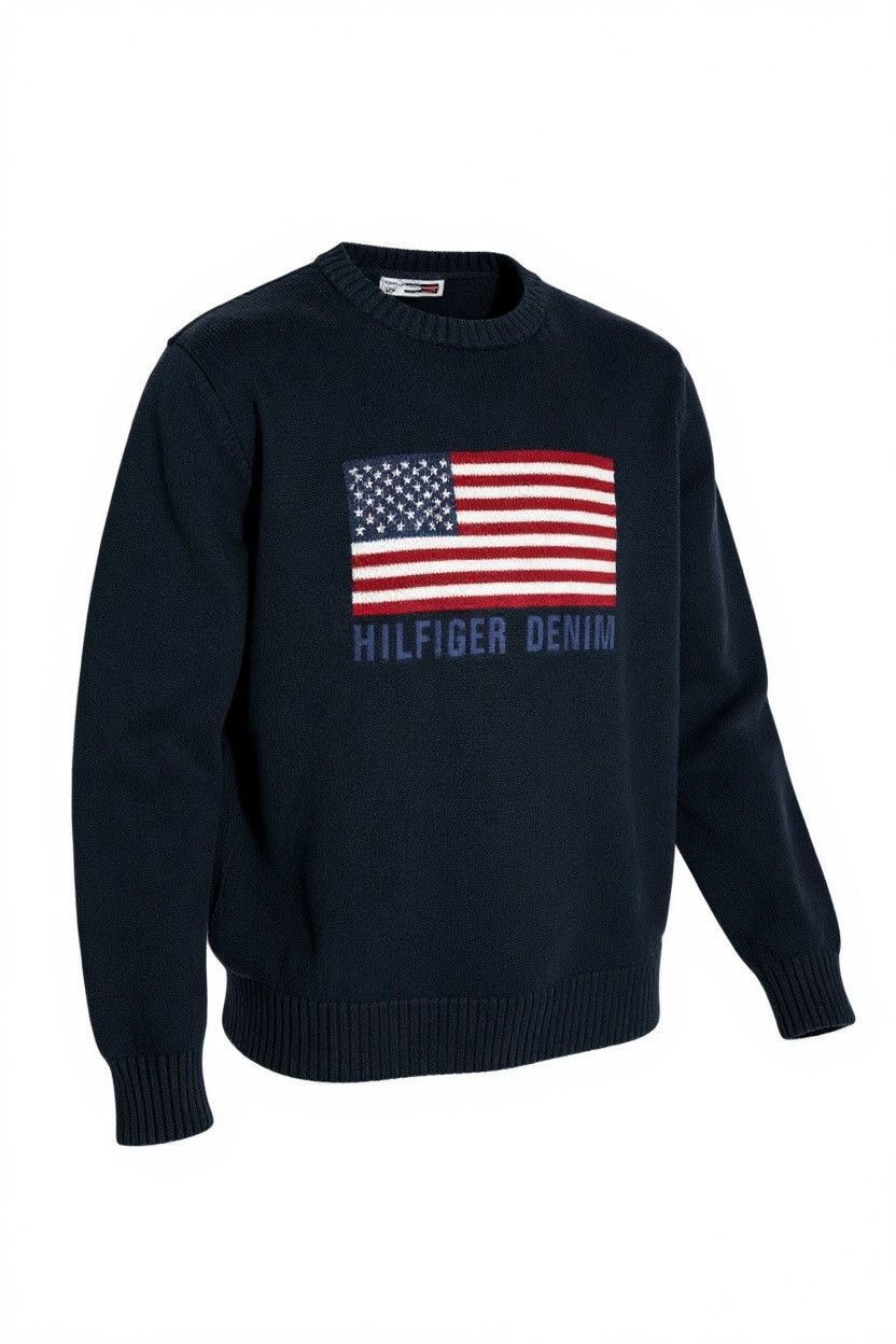 Tommy Hilfiger Tommy Hilfiger Denim Sweater Knitwear Vintage USA Size US L / EU 52-54 / 3 - 1 Thumbnail