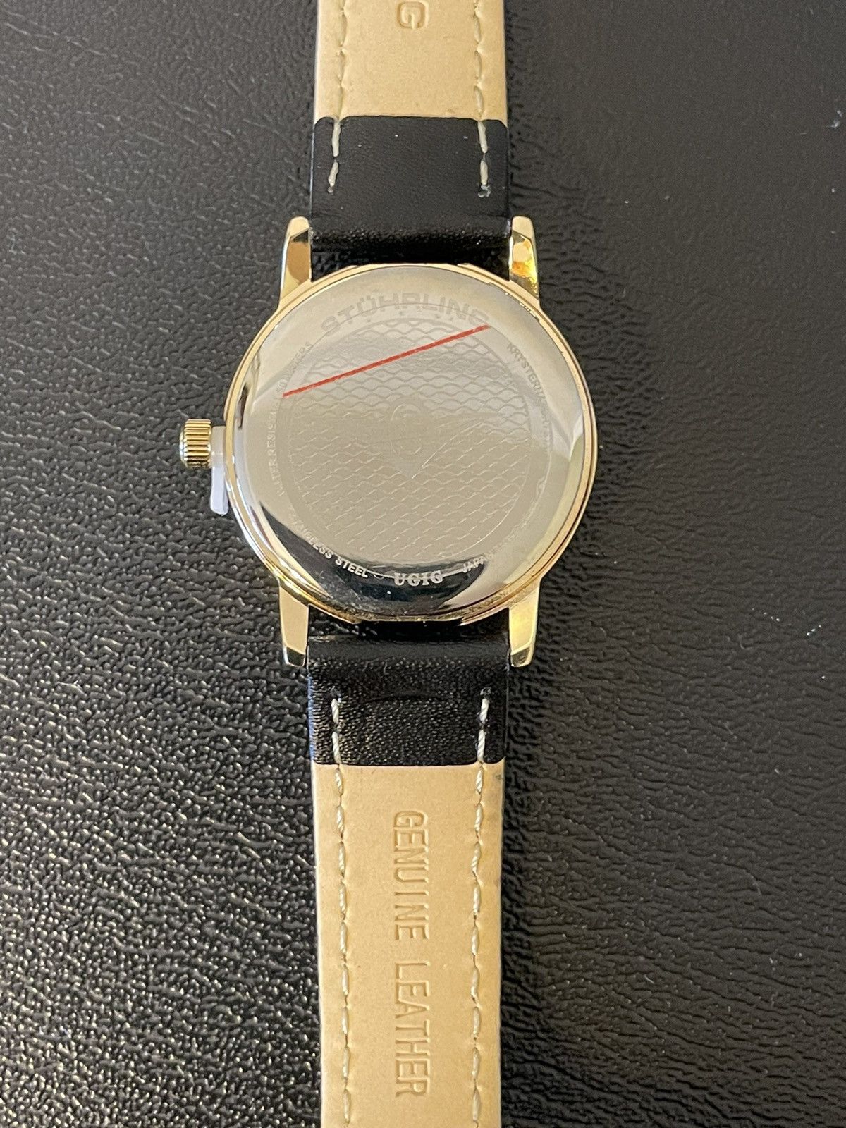 Sturhling Stuhrling women’s watch w/ black leather strap Size ONE SIZE - 2 Thumbnail