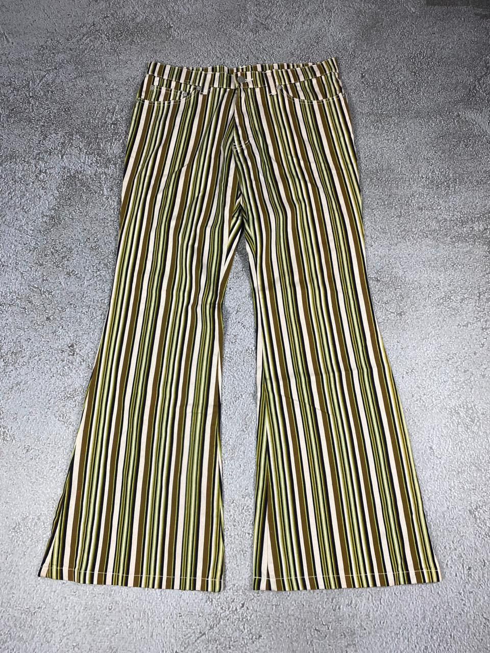 image of Hysteric Glamour x Tornado Mart Stripe Botcut Pants in Mix, Men's (Size 30)