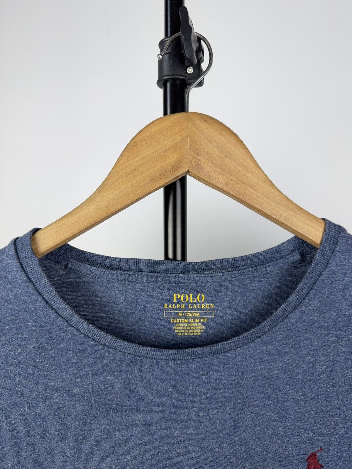 Designer × Polo Ralph Lauren Polo Ralph Lauren Blue T-Shirt Red Pony Logo Slim Fit M Size US M / EU 48-50 / 2 - 3 Thumbnail
