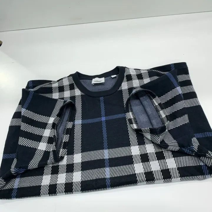 Burberry Burberry Burberry Blue Check Short Sleeve T-Shirt-2507 Size US S / EU 44-46 / 1 - 4 Thumbnail
