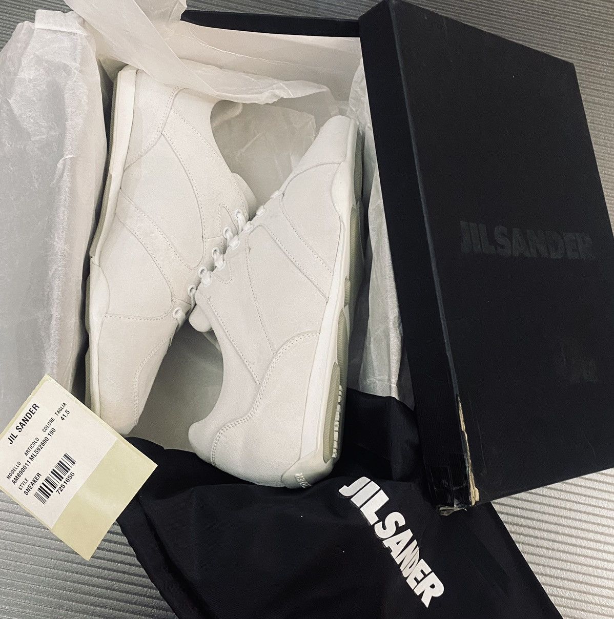 Jil Sander Jil Sander x RAF SIMONS cement suede sneakers 41.5 NEW Size US 8.5 / EU 41-42 - 4 Thumbnail