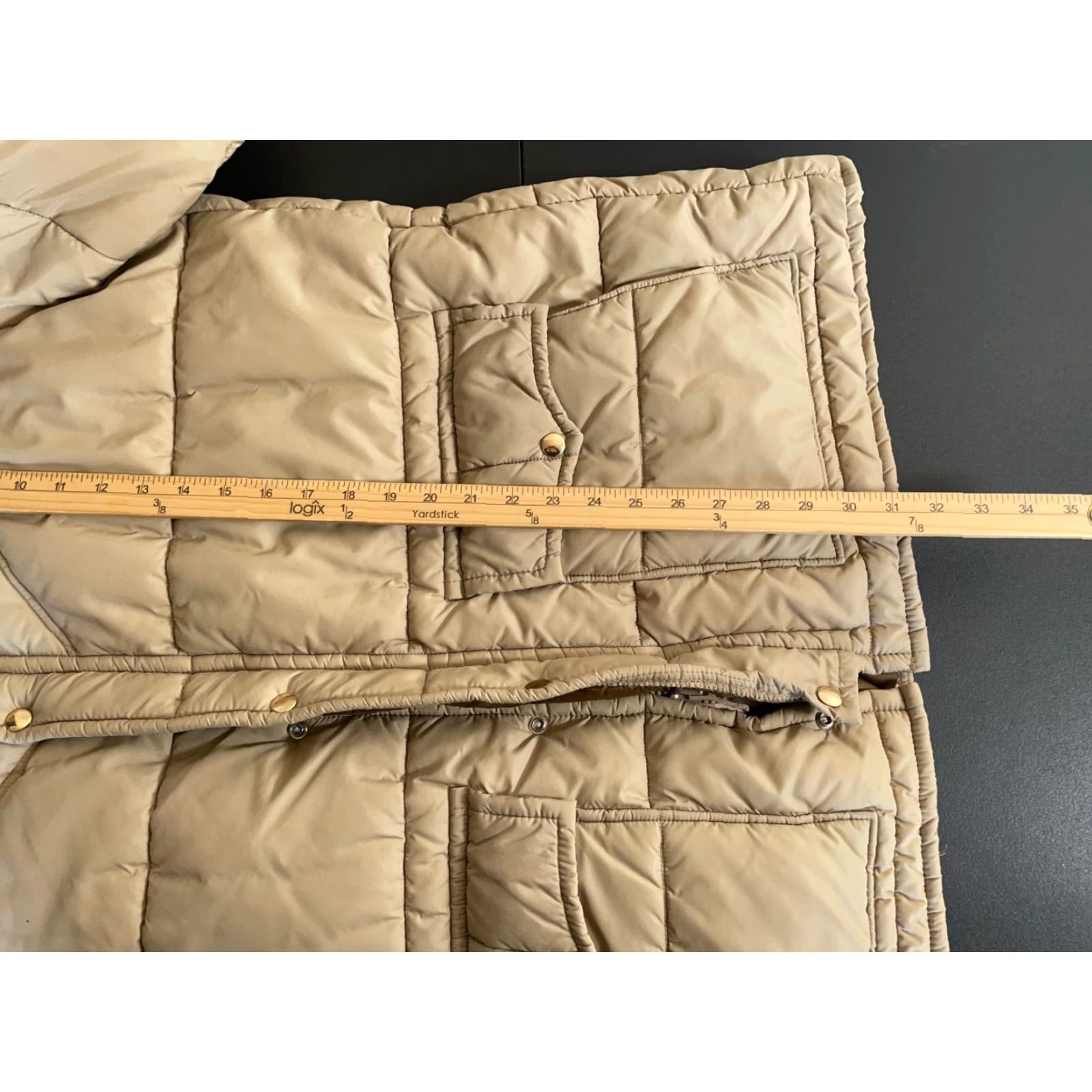 Walls VINTAGE Walls Blizzard Pruf Puffer Jacket Men's Large Beige Zip Up Faux Fur Collar 80s Nature Outdoor Retro Size US L / EU 52-54 / 3 - 6 Thumbnail