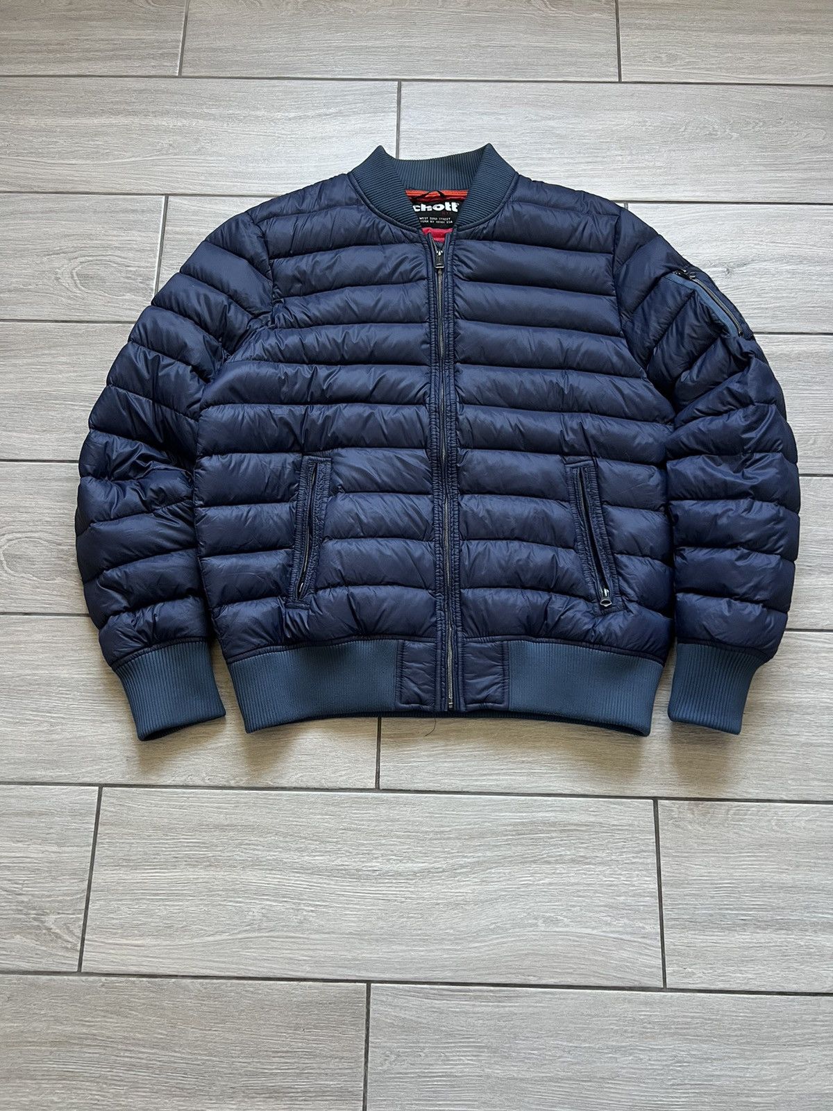 Schott Schott N.Y.C. Down Puffer Jacket Size US XL / EU 56 / 4 - 3 Thumbnail