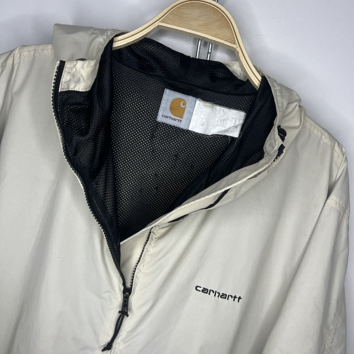 Carhartt × Vintage Vintage 90s Carhartt Hooded Nylon Full Zip Jacket Size US XL / EU 56 / 4 - 8 Thumbnail