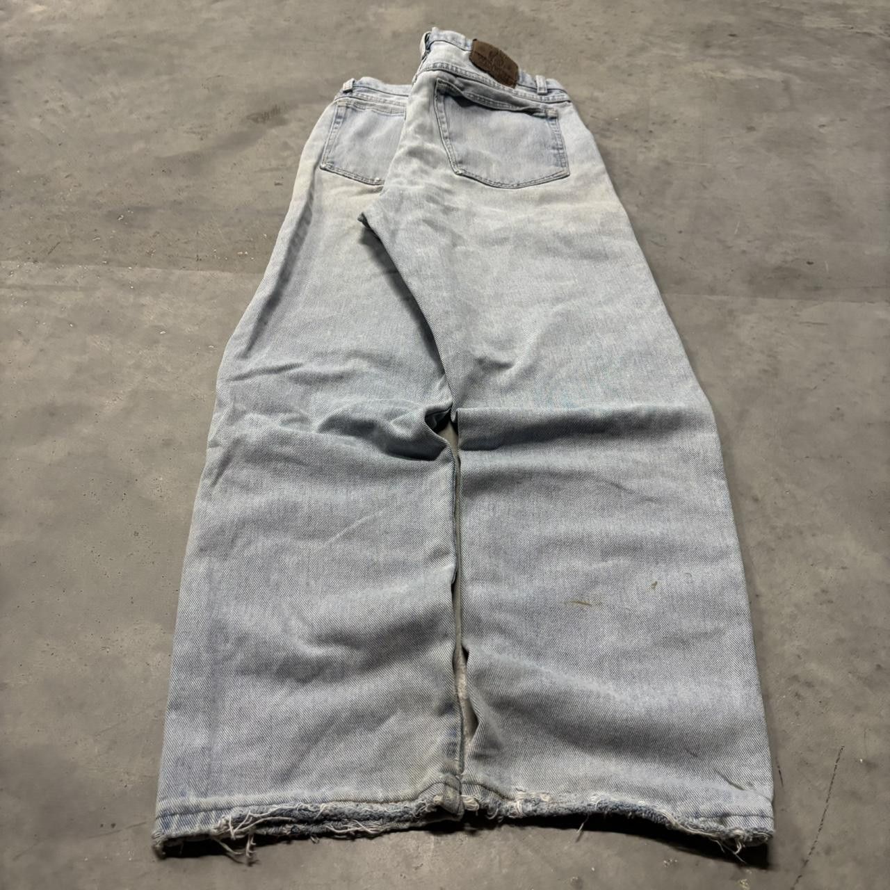 Japanese Brand × Vintage Crazy Vintage Y2K/2000s Grunge Faded Light Wash Distressed Denim Jeans! Size US 31 - 4 Thumbnail