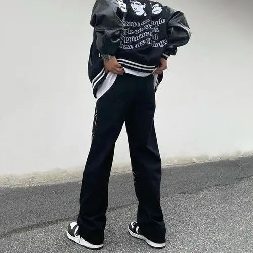 Japanese Brand × Jean Embroidery Spider Web Straight Casual Jeans Size US 32 / EU 48 - 4 Thumbnail