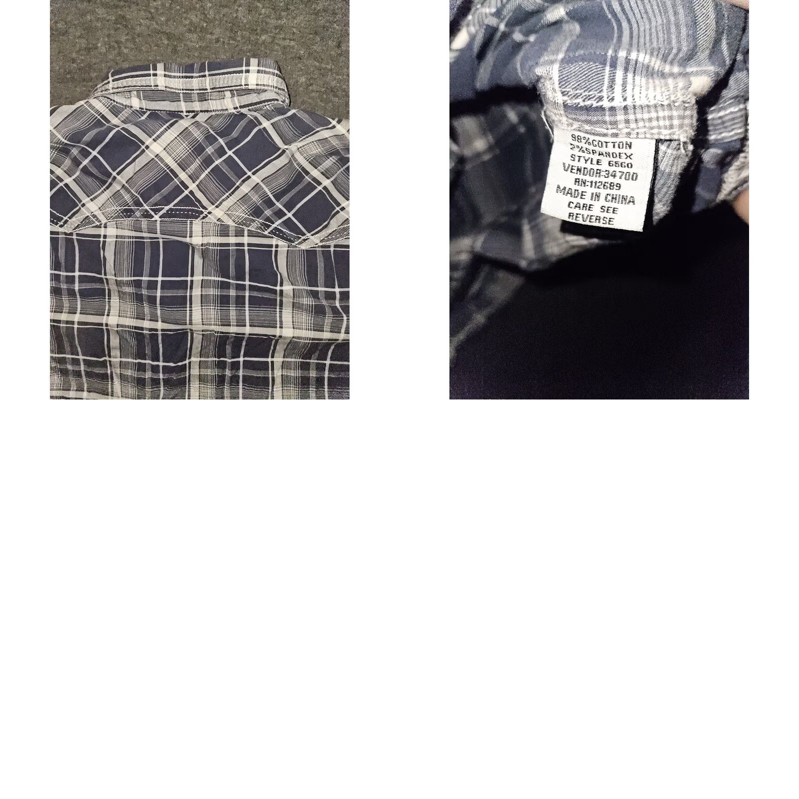 Vintage BKE Athletic Fit Pearl Snap Shirt Men's 3XL Gray Long Sleeve Plaid Western Button-Up - Chest 51 in, Easy Care, Pockets Size US XXL / EU 58 / 5 - 8 Thumbnail