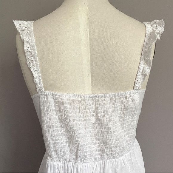 Other White Embroidered Indian Cotton Sleeveless Dress - Small Size S / US 4 / IT 40 - 8 Thumbnail