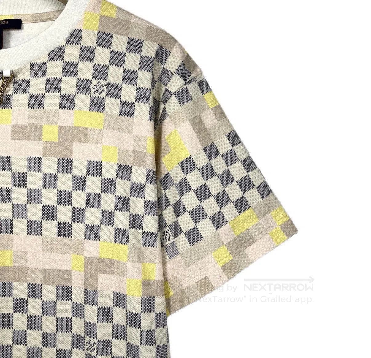 Louis Vuitton Beige Checkered Short-Sleeve Shirt. Size US L / EU 52-54 / 3 - 6 Thumbnail