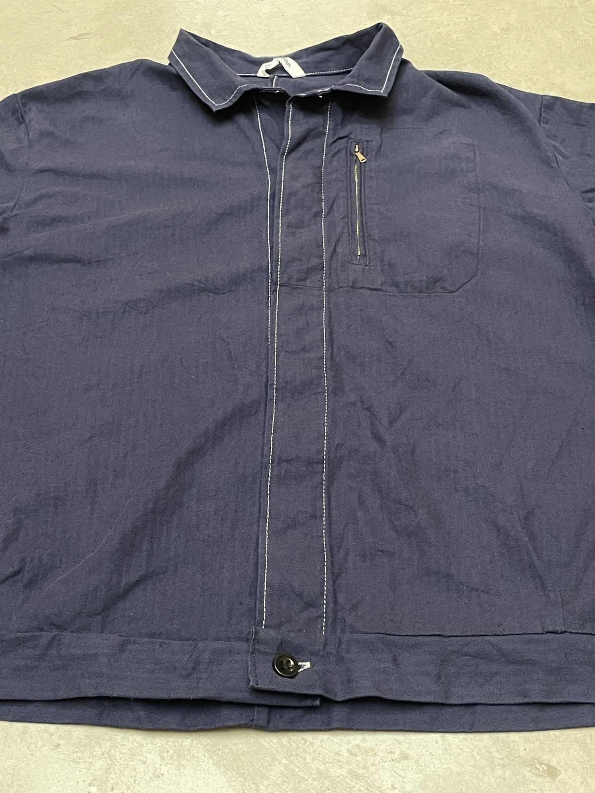 Vintage Vintage OTAVAN Czech Workwear Herringbone Jacket late 70s Size US XL / EU 56 / 4 - 12 Thumbnail