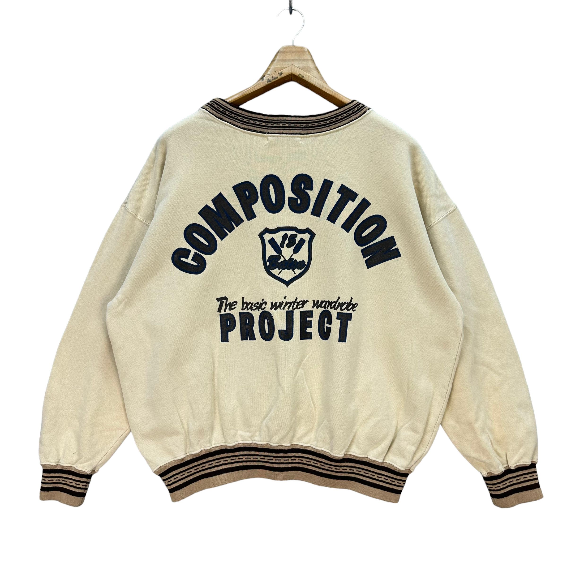 Japanese Brand BA-TSU COMPOSITION PROJECT SWEATSHIRTS #7507-149 Size M / US 6-8 / IT 42-44 - 1 Thumbnail