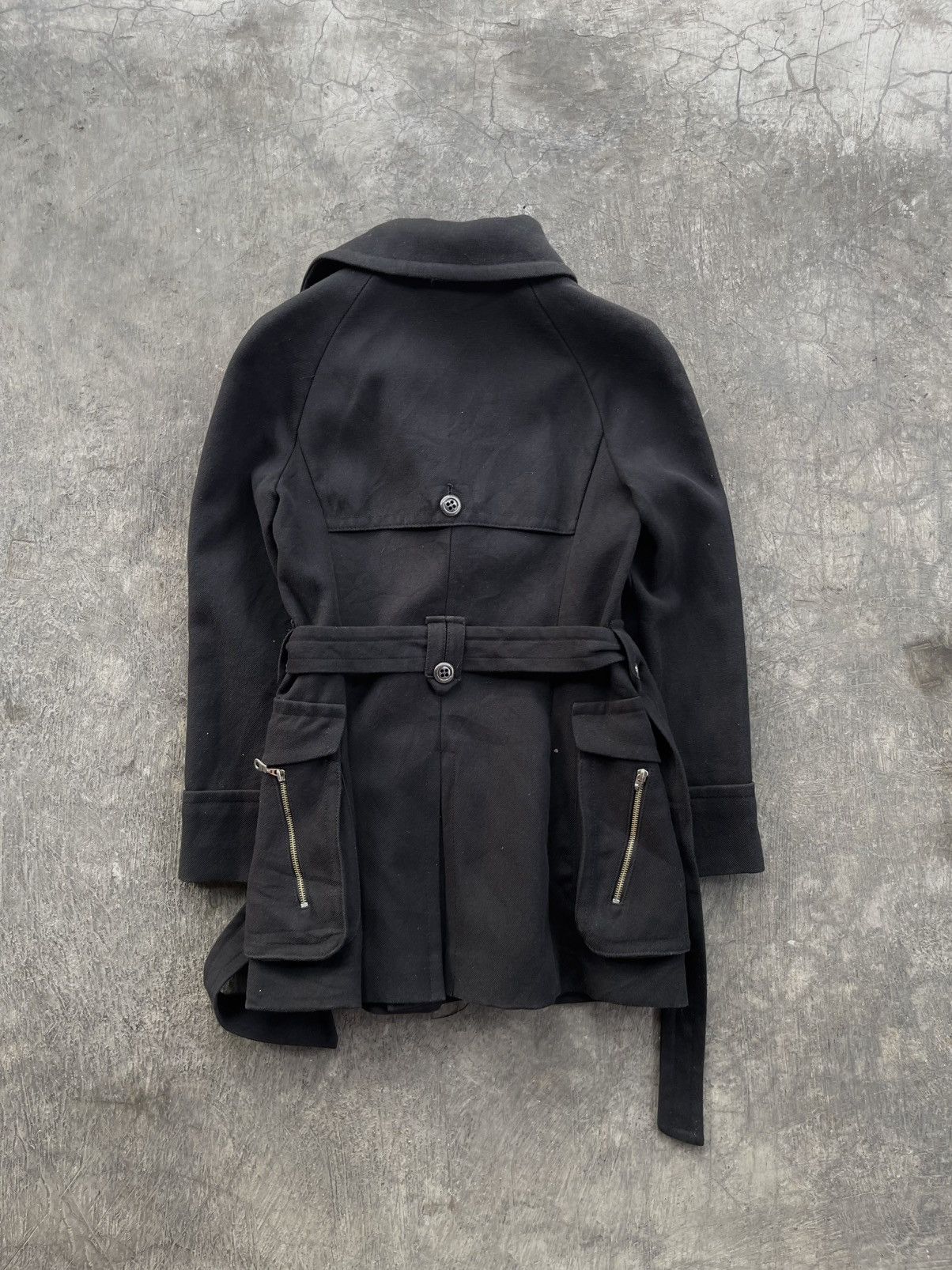 Zara Zara Black Zip-Up Utilitarian Urban Jacket Coat Size S / US 4 / IT 40 - 5 Thumbnail