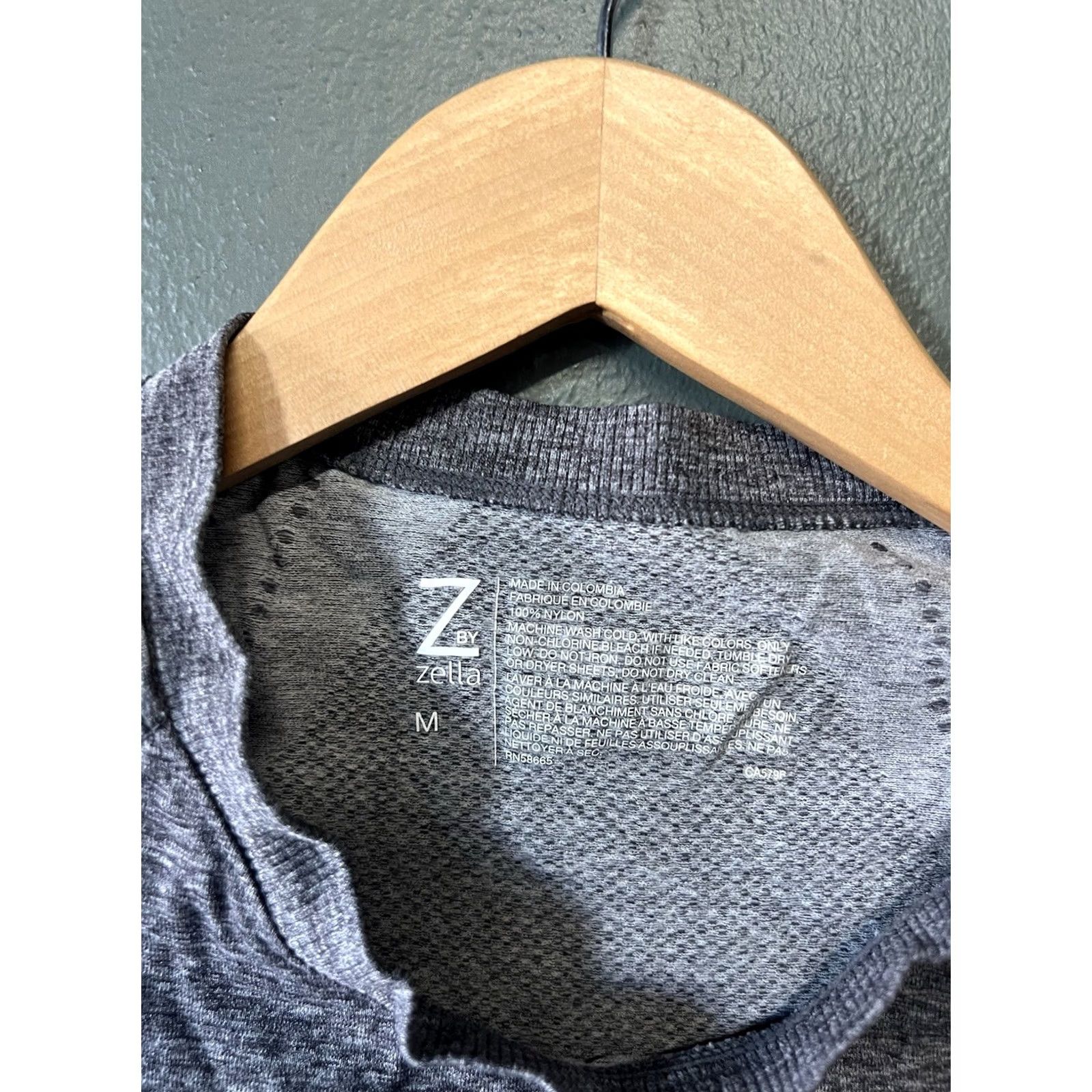 Vintage Z by Zella Gray Athletic T-shirt Womebs Medium Short Sleeve Size M / US 6-8 / IT 42-44 - 3 Thumbnail