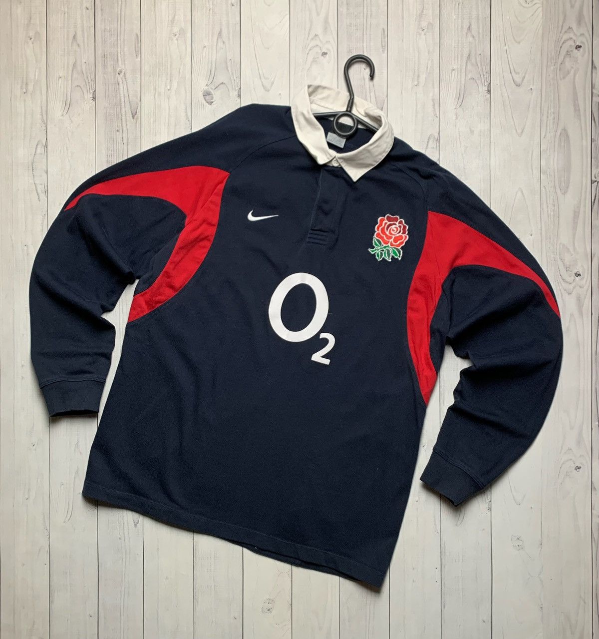 Nike × Vintage Vintage Nike Rugby England jersey size XL logo Size US XL / EU 56 / 4 - 1 Thumbnail