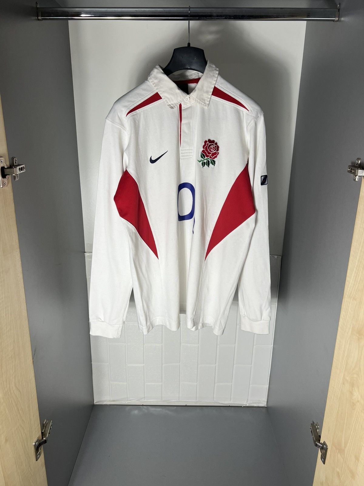 Nike × Vintage VERY RARE NIKE RETRO ENGLAND RUGBY JERSEY BLOKECORE Y2K 90s Size US L / EU 52-54 / 3 - 1 Thumbnail