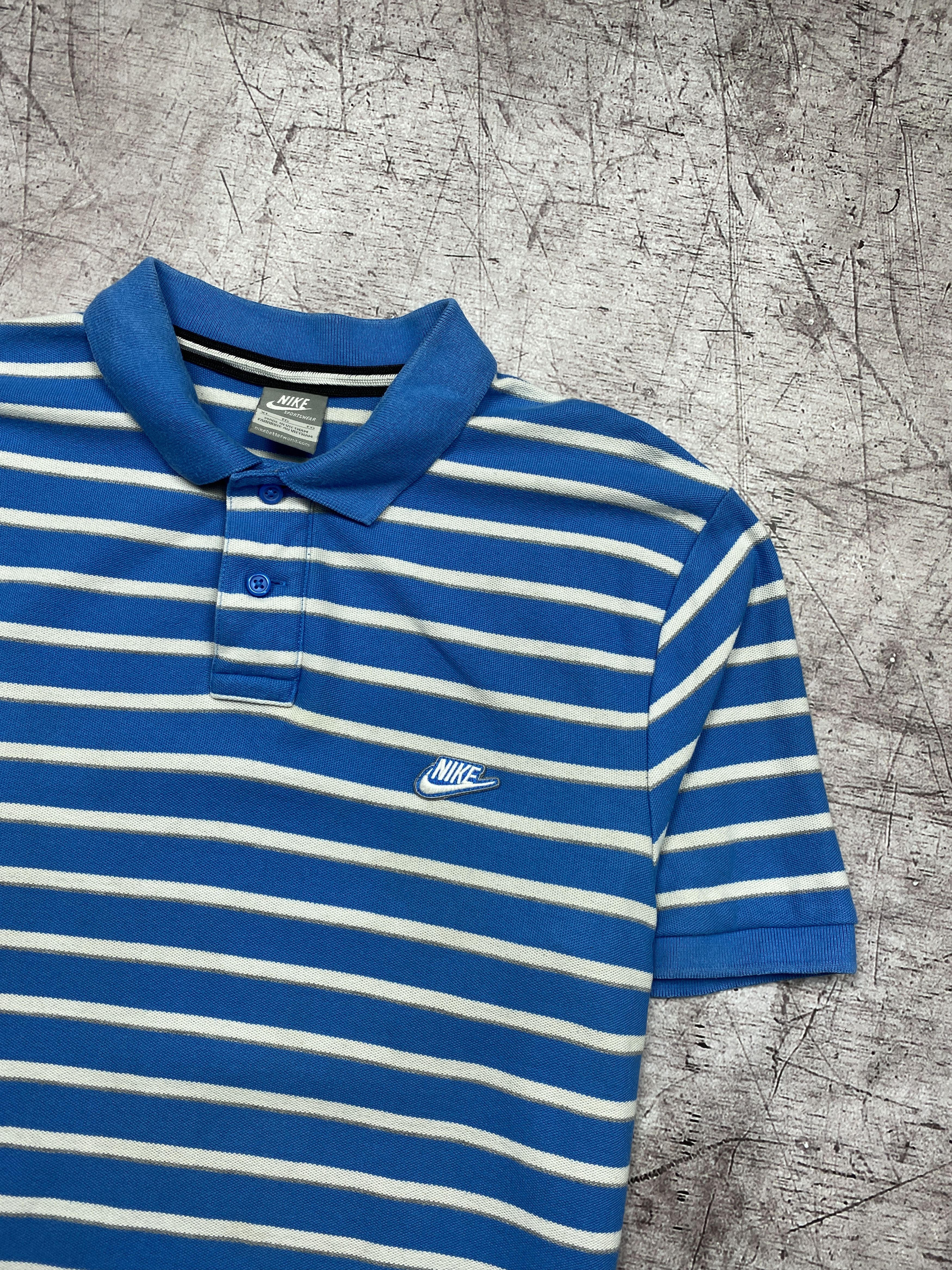 Nike Nike vintage mens striped polo shirt Size US XL / EU 56 / 4 - 2 Thumbnail