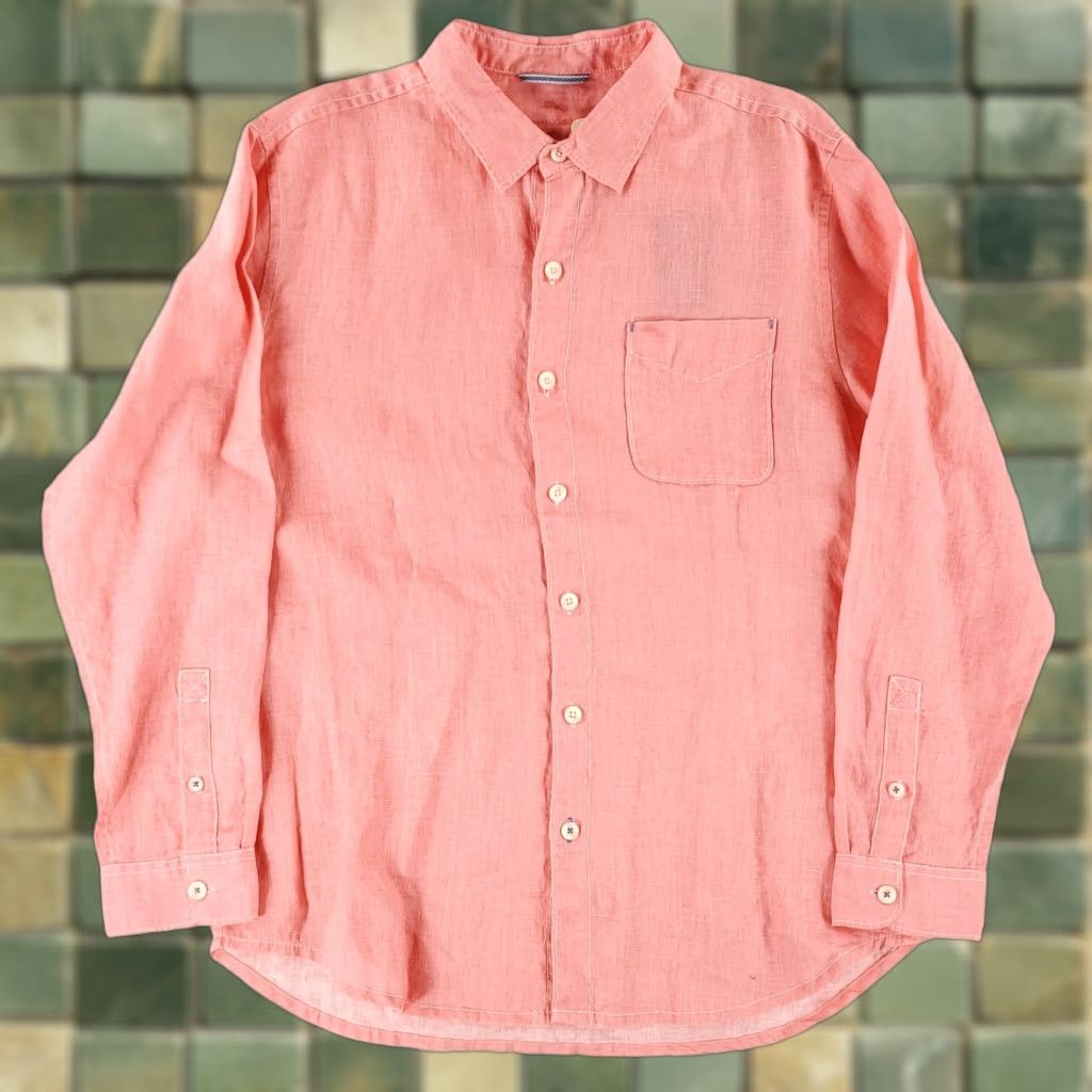 Tommy Bahama Tommy Bahama Shirt Button Up 100% Linen Pink Long Sleeve Mens L NWT Size US L / EU 52-54 / 3 - 1 Thumbnail