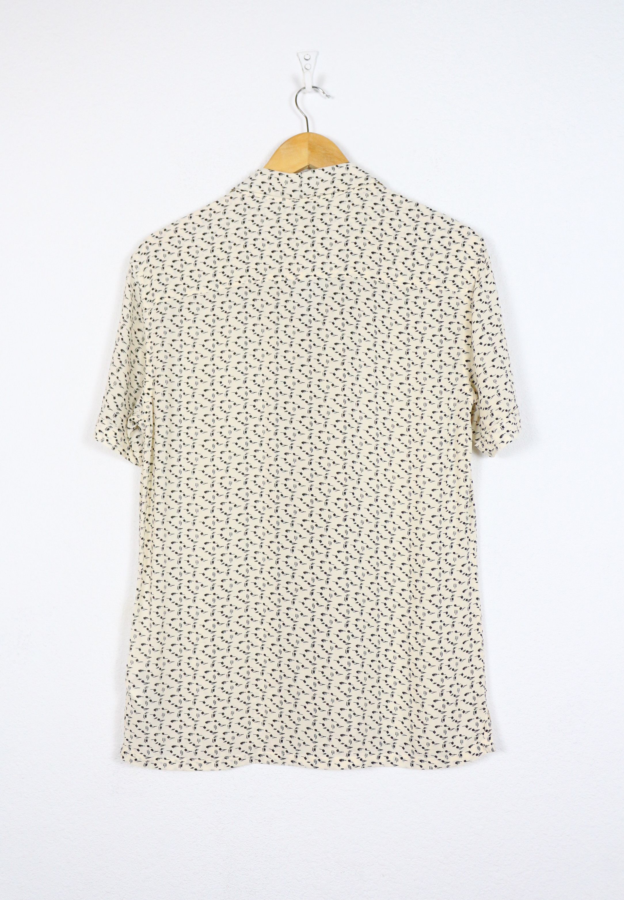 Allsaints Allsaints Notes Japanese Printed Viscose Open Collar Shirt Size US XS / EU 42 / 0 - 6 Thumbnail